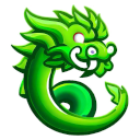WENmoji Logo: Green Chinese dragon